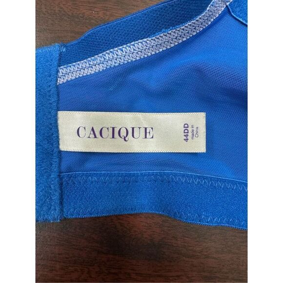 Cacique Blue and Green Lace Bra Size 44DD - Picture 5 of 6